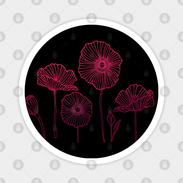 Poppies Magnet by staceyromanart